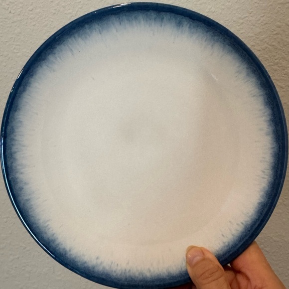 8 Pier 1 Azure Salad Blue and White Plate Set - Picture 3 of 7